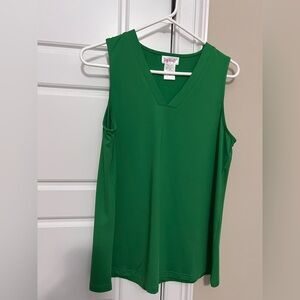 Green Top it Off Brand V-Neck Top